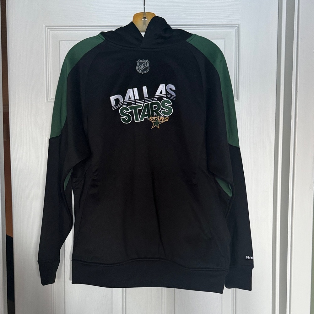 Reebok Black and Green Dallas Stars Hoodie